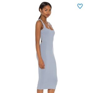 Superdown Ribbed Tank Dress in Blue